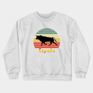 Spanish Flag Bull Spain - Bull Riding Crewneck Sweatshirt